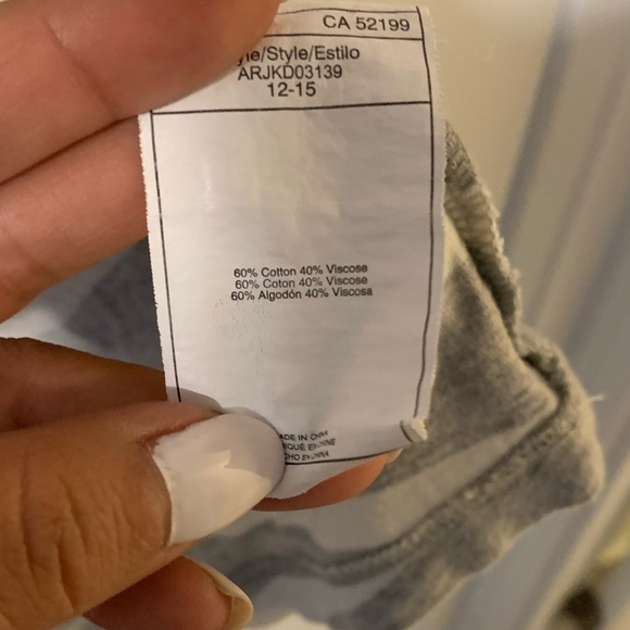 Roxy grey and white stripped summer dress - S - Picture 3 of 3